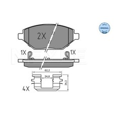 Satz Bremsbeläge Bremsklötze vorne für Opel Karl C16 | 24144304