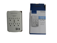 Lot 4 Insignia- 6-Outlet 2-USB-C 1-USB Wall Tap 1,800 Joules Surge Protector