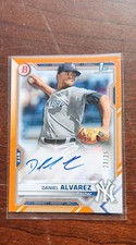 2021 Bowman - Paper Prospect Autographs Daniel Alvarez #PAPR-DA Orange Border...
