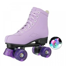 Yyw Stylish Roller Skates For Women Girls High-Top Cozy Microfiber Leather