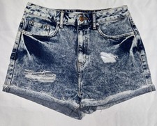 Forever 21 LA Shorts Womens 28 Distressed Cut Off Stonewashed Denim Jean Cotton
