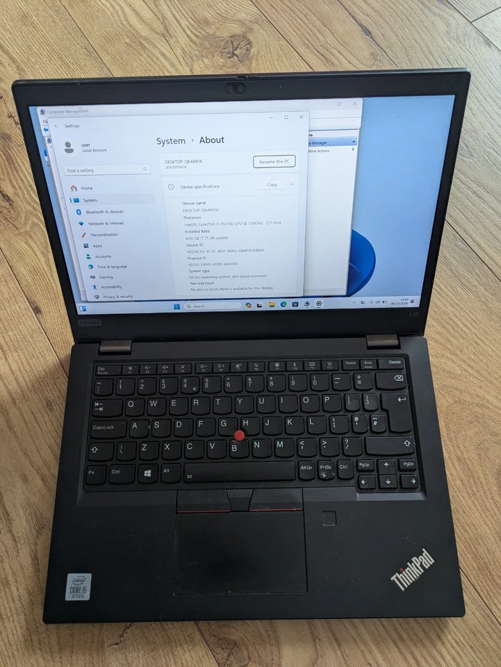 Lenovo ThinkPad L13 · i5-10210U · 8GB · 256GB, photo 1 of 5