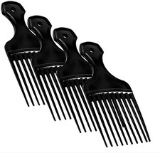4 Pack Plastic Afro Pick Lift Hair Comb for Hair Styling Lifting Detangling