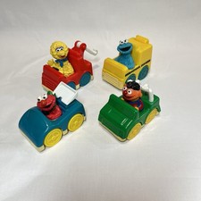 VTG 1993 Tyco Sesame Street Cars -- Elmo, Ernie, Big Bird, Cookie Monster