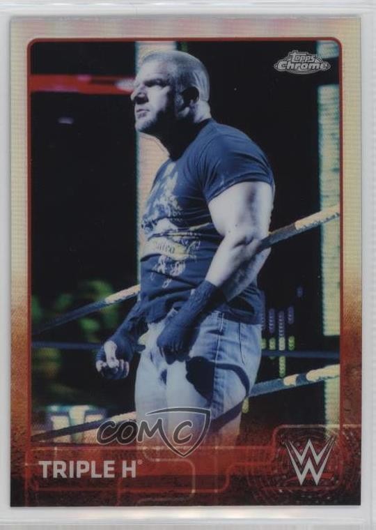 2015 Topps Chrome WWE Refractor Triple H #72 6ns