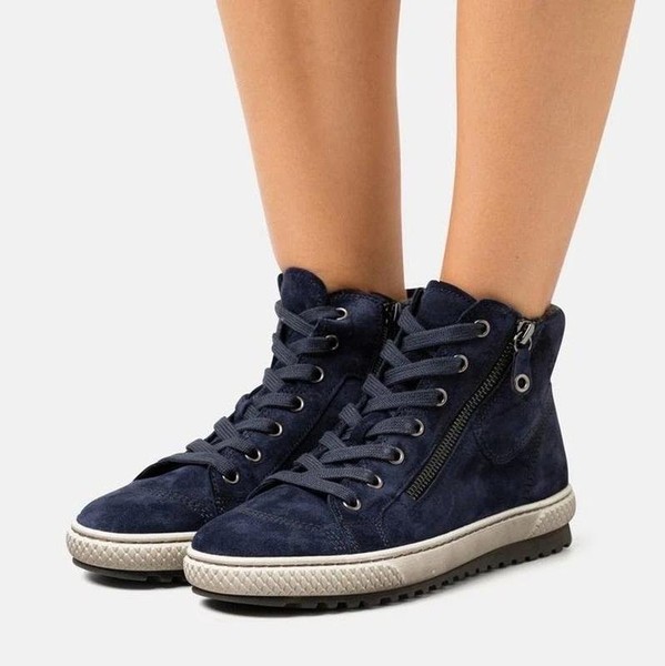 Women Gabor Boots Navy Suede 39.5