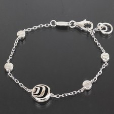 DAMIANI Bracciale Onice Diamante Argento 925 6,9g E1803