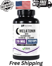 Healthfare Melatonin 20mg 150 Tabs With L-Theanine, Valerian Root & Vitamin B6
