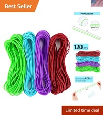 Large Heavy Duty Rubber Bands - 120 Pcs, 7x1/8 Inches, Assorted Colors, Offic...