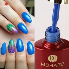 MSHARE Neon Red Nail Gel Polish Camouflage Ru...
