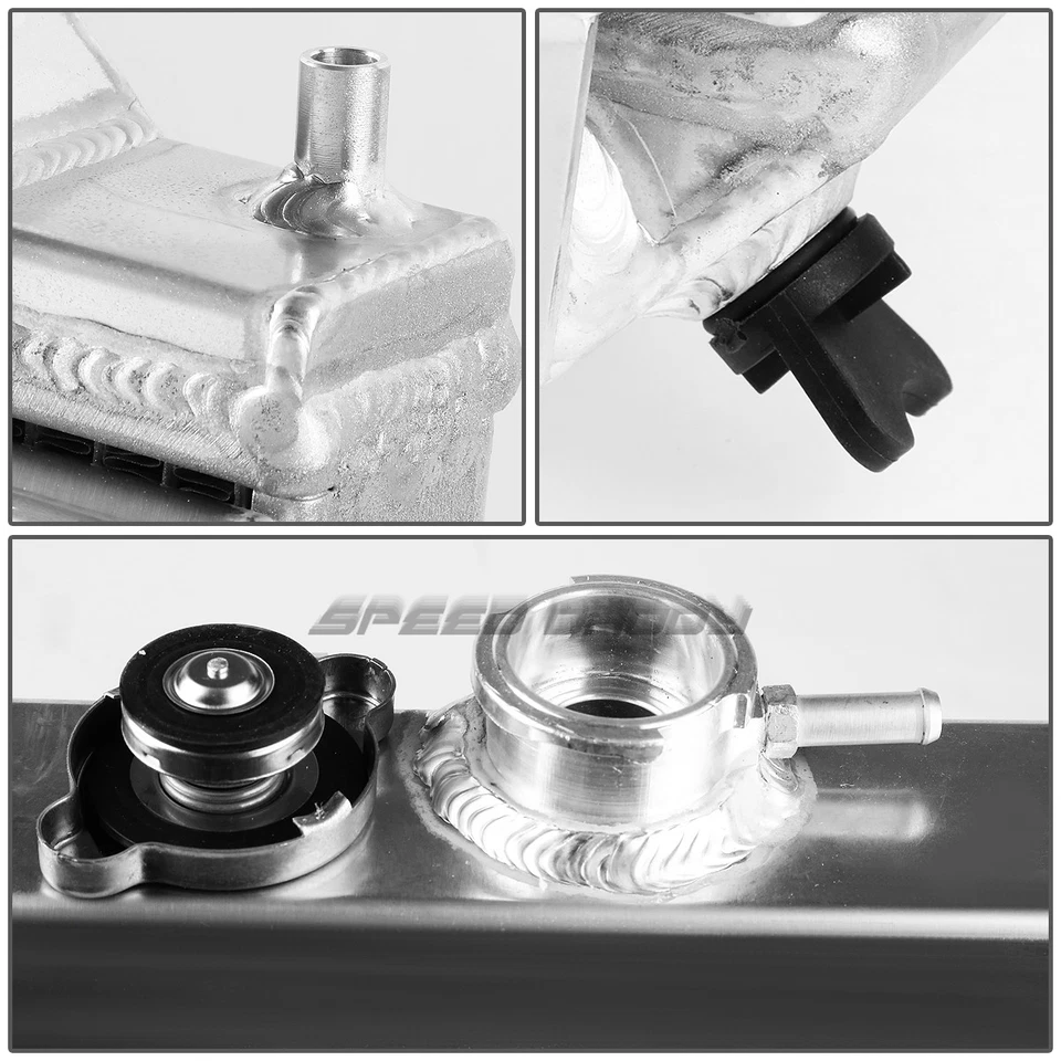 Repuesto de radiador de rendimiento de refrigeración de 2 filas + cubierta de ventilador de tracción para 90-93 Integra Foto 4 de 4