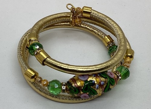 Made In Italy Murano Glass Wrap Bracelet