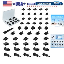 50 Pcs 10 Types USB Port Cover Silicone Protection Caps Dust Plug Kit - for U...