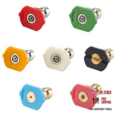 #ad Pressure Washer Nozzles Tips Set 5 Degrees Nozzles with 2 Second Orifice 3.0 $20.25