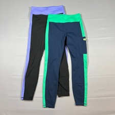 Lot Of 2 Athletic Works Leggings Womens Small 4-6 Multicolor Athleisure Workout