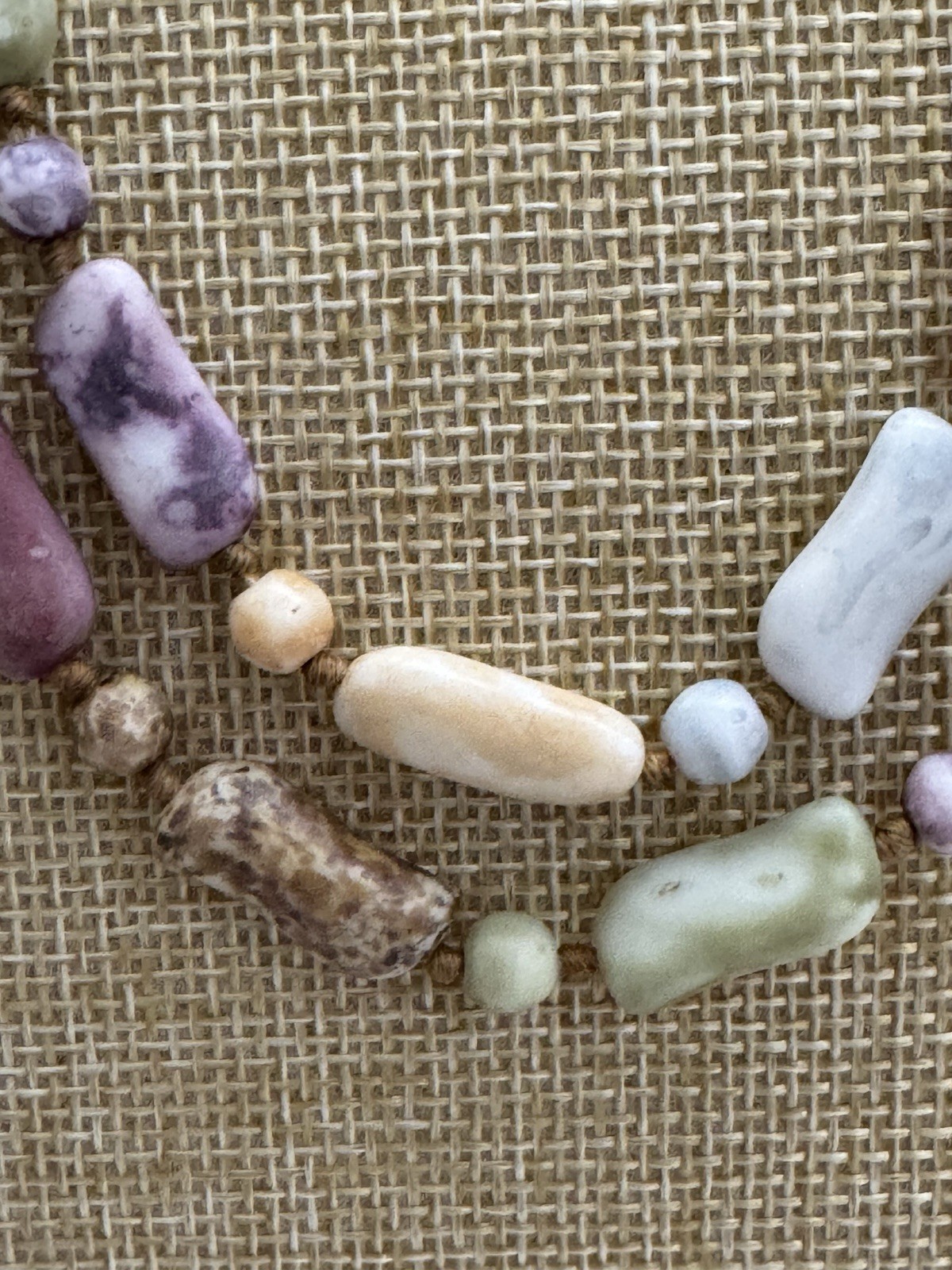 Vintage Hand Knotted Round/Rectangular Pastel Col… - image 4