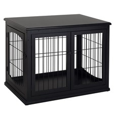 PawHut Dog Crate Furniture, Small Dog Cage End Table with Two Opening Sides, ...