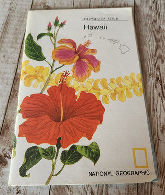 1976 National Geographic Close Up: U.S.A. Hawaii Map Cartograph