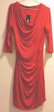 Emerge Red Cowl Neck with Pockets Dress Size 12 New with Tag