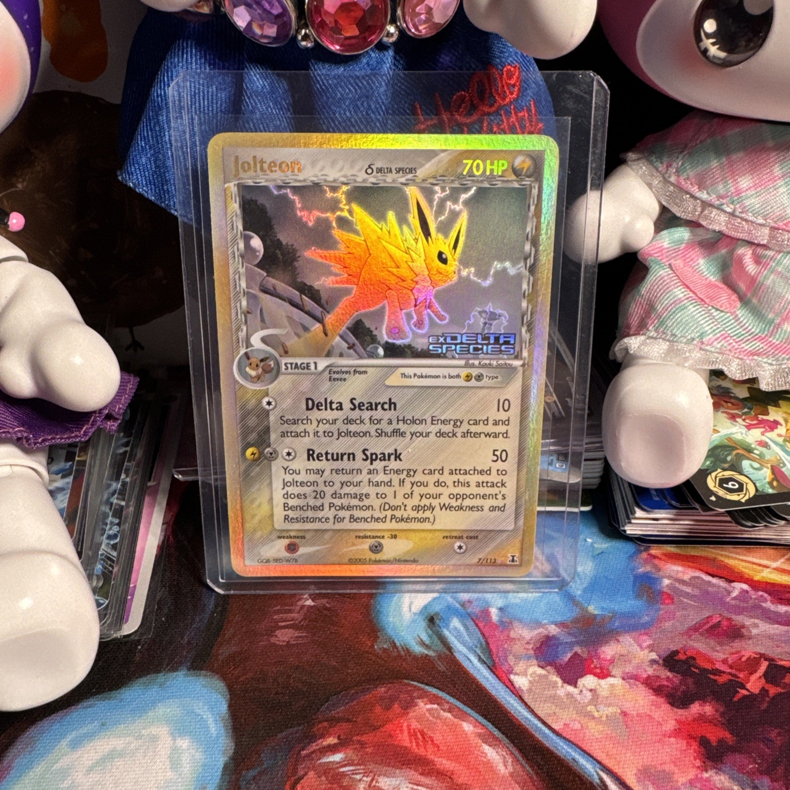 Jolteon 7/113 Delta Species Reverse Holo Stamped Ex Pokémon Vintage NM