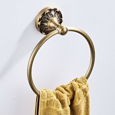 Antique Brass Bathroom Towel holder Wall Mounted Round Towel Ring Towel Holder