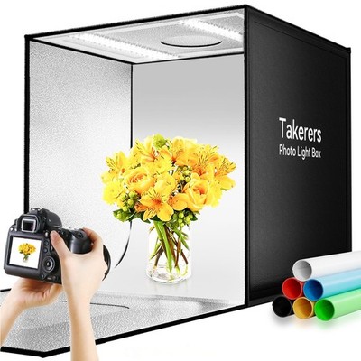 Photo Light Box Photography, Takerers Bi-Color Dimmable 24 x 24 inch Background