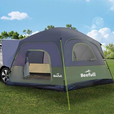 Green&Gray SUV Tent Camping with Rainfly 6-8 Person Car Camping Tent PU2000mm
