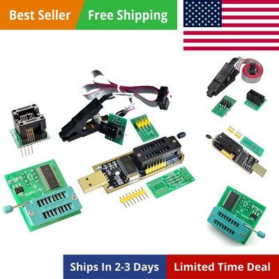 EEPROM BIOS USB Programmer CH341A + SOIC8 Clip + 1.8V Adapter + SOIC8 Adapter...