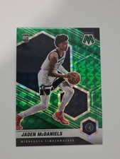 2020-21 Panini Mosaic - Rookie Jaden McDaniels #235 Green Mosaic Prizm (RC)