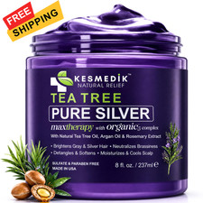 KESMEDIK Tea Tree Purple Hair Mask, Pure Silver 8 Fl Oz Pack of 1 ,