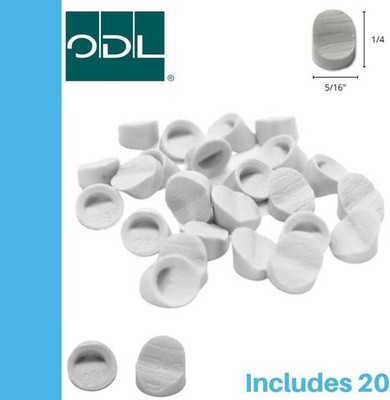 Entry Door Glass Plugs 20-pkg for an ODL/Western Reflection Frame in White