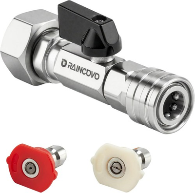 #ad Garden Hose Shut Off Valve to Pressure Washer Adapter 3 4quot; GHT to 1 4quot; Quick Co $38.06