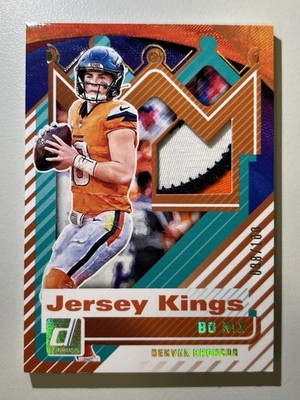 2025 Panini Donruss Bo Nix Jersey Kings Three Color Patch /100 #JK-BNX - SSP!