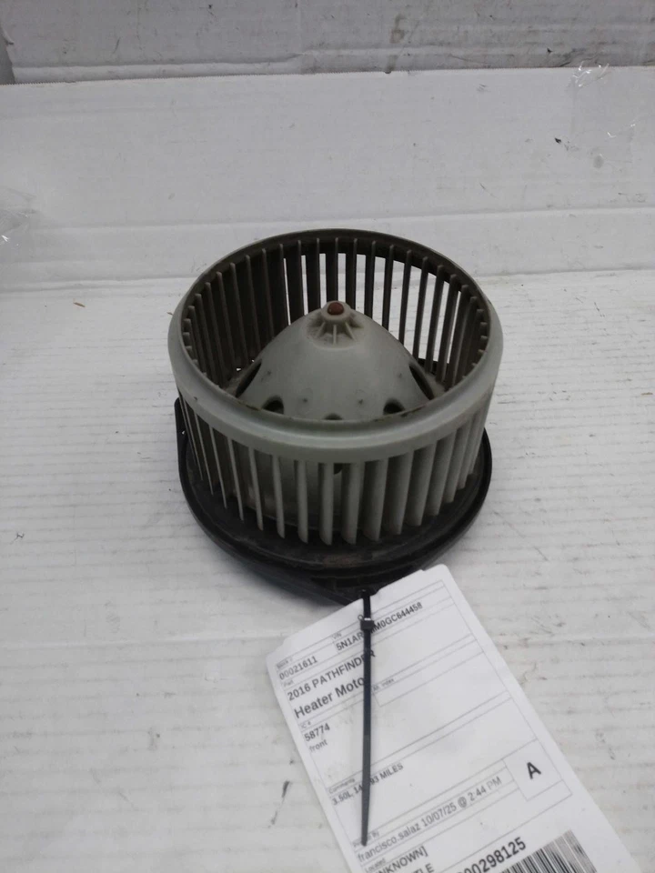 2016 Nissan Pathfinder HVAC Blower Motor OEM Black 145k Miles NJ25-21611-538181 Foto 2 de 4