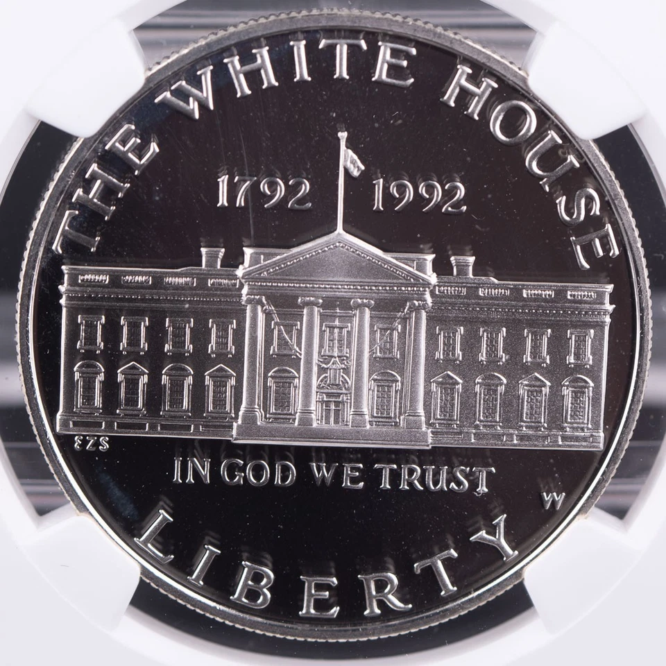 Certified 1992-W Silver $1 NGC PF69 Ultra Cameo White House James Hoban - Image 2 of 3