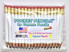 Half Pencils with Eraser - Golf, Pew, Short, Mini, Small, Non Toxic - Hexagon...