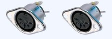 REAN NYS325 5 PIN MIDI / DIN Female Panel Mnt Nickel Plated Connector 2 PACK 