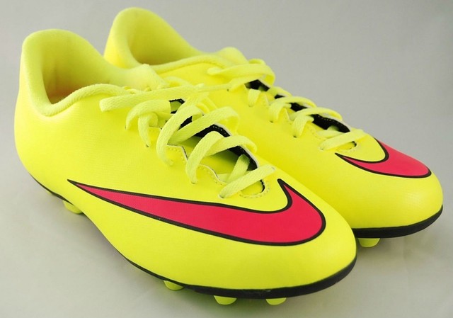 Nike Jr 5.5Y Youth Neon Yellow Mercurial Vortex II Soccer Shoe | eBay