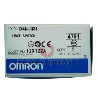 Omron Safety Limit Switch D4N-1131 Brand New In Box Top Plunger Class II 100 MO