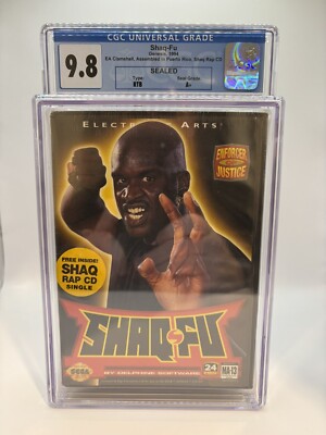 Sega Genesis SHAQ FU w/ CD CGC Graded 9.8 Seal A+ New and Factory RTB Seal