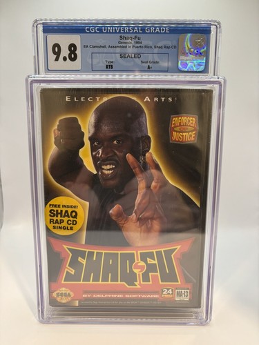 Sega Genesis SHAQ FU w/ CD CGC Graded 9.8 Seal A+ New and Factory RTB Seal - Picture 1 of 7
