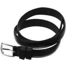Adjustable Kids Belt For Boys Black PU Strap Pants Jeans Belt