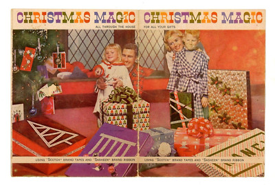 1959 Booklet Christmas Magic Gifts Scotch Brand Tapes Wrapping Paper Advertising