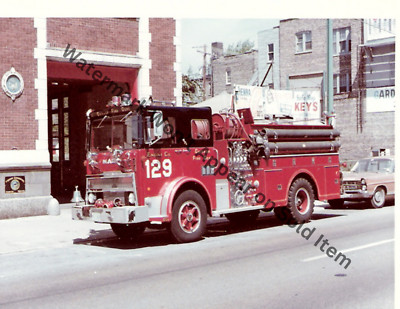 Chicago Mack Fire Truck Engine 129 Vintage Photograph Print 8.5x11