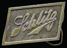 Schlitz Beer Bergamot Brass Works Vintage Belt Buckle
