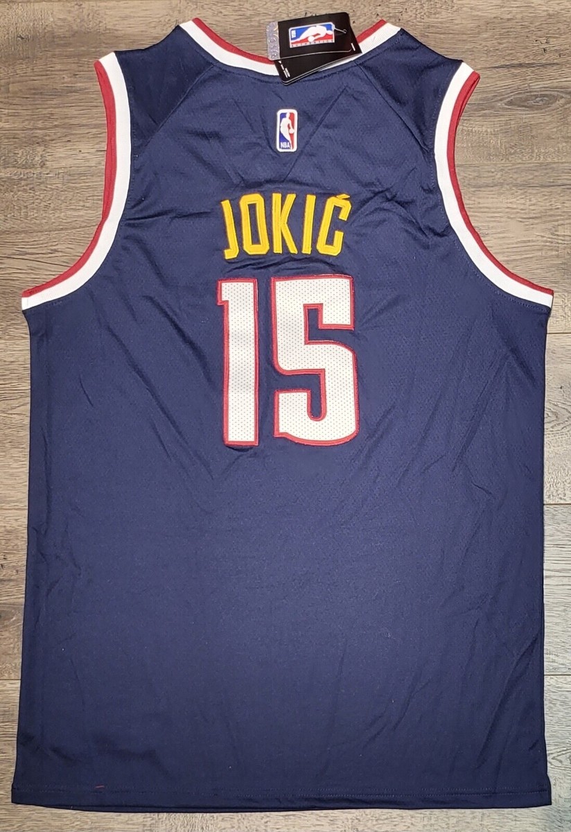 Denver Nuggets #15 Nikola Jokic Stitched Navy Swingman Icon