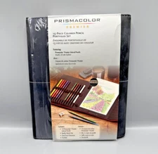 Prismacolor Premier 15-Piece Colored Pencil Portfolio Set Sketch Pad, Sharpener