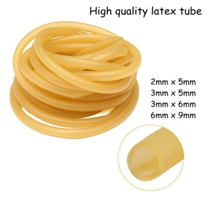 Tubo de látex natural 2M banda de goma honda catapulta tubo elástico varios tamaños