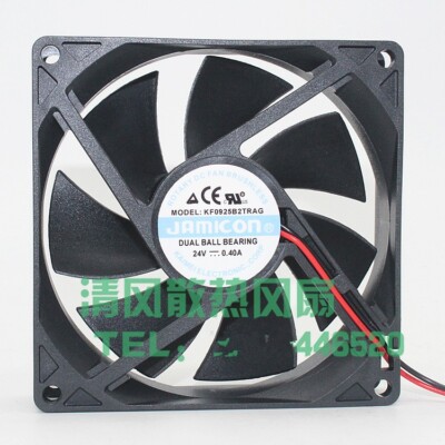 1 pcs  JAMICON Fan KF0925B2TRAG  DC24V 0.40A 9CM 9225 2 Wire cooling fan