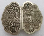 SUPERB Ornate LARGE ~ Arabic / PERSIAN Solid SILVER ~ BELT BUCKLE ~ ASIA